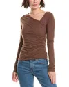Velvet By Graham & Spencer Fiona Top In Brown