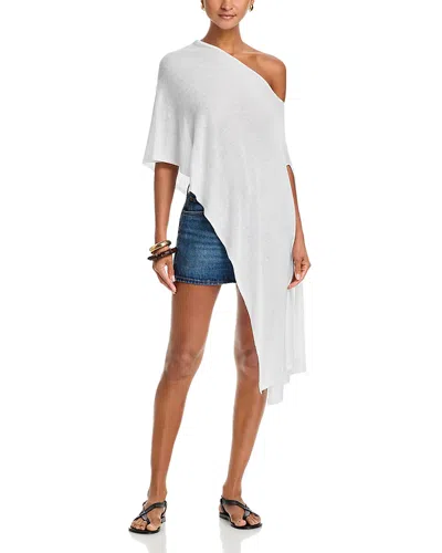 Velvet By Graham & Spencer Floren One Shoulder Poncho In White