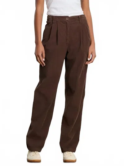 Velvet By Graham & Spencer Gail Relaxed Trousers In Bark In Brown