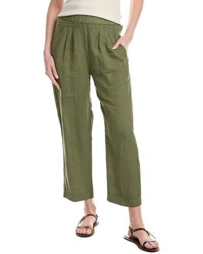 Velvet By Graham & Spencer Gini Linen Pant In Green