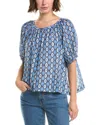 Velvet By Graham & Spencer Hara Top In Blue