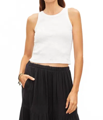 Velvet By Graham & Spencer Harla Ribbed Tank In White
