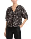 Velvet By Graham & Spencer Harmony V-neck Top In Black