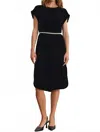 Velvet By Graham & Spencer Harper Silk Velvet Dress In Black In Black