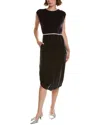 Velvet By Graham & Spencer Harper Velvet Silk-blend Midi Dress In Blue