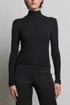 Velvet By Graham & Spencer Helms Turtleneck Top In Black In Black