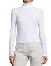 Velvet By Graham & Spencer Helms Turtleneck Top In White In White