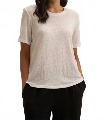 Velvet By Graham & Spencer Heritage Linen Knit Tee In White