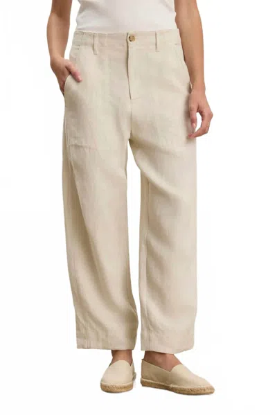 Velvet By Graham & Spencer Issa Straight Leg Pants In Chalk In White