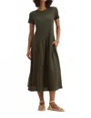 Velvet By Graham & Spencer Itza Cotton Midi Dress In Hedge In Green