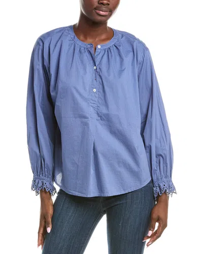 Velvet By Graham & Spencer Jacoba Top In Blue