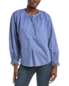Velvet By Graham & Spencer Jacoba Top In Blue
