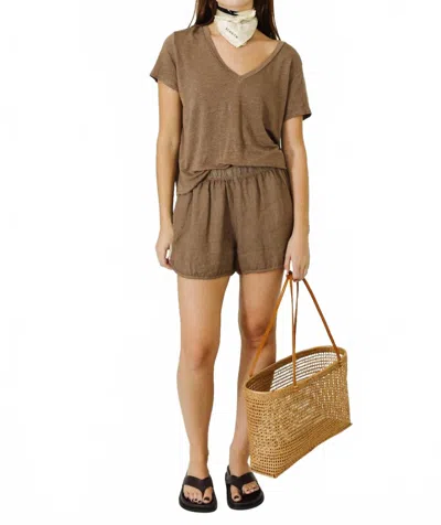 Velvet By Graham & Spencer Jaden High-rise Short In Nomad In Neutral