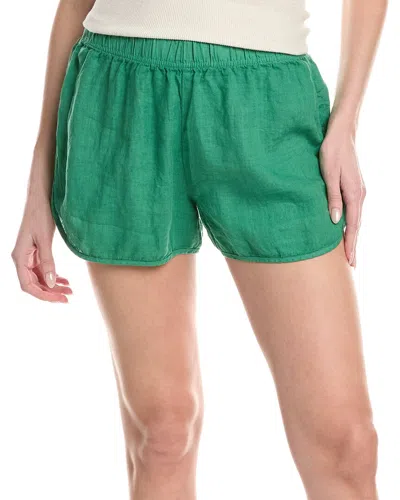 Velvet By Graham & Spencer Jaden Linen Short In Green