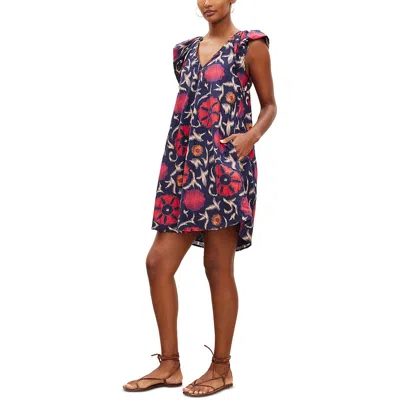 Velvet By Graham & Spencer Jenna Womens Printed Short Mini Dress In Multi