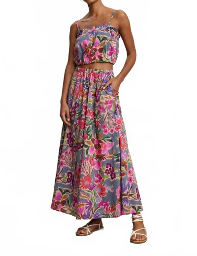 Velvet By Graham & Spencer Jess Floral Maxi Skirt In Tahiti In Multi