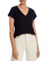 Velvet By Graham & Spencer Jilian V-neck Tee In Black