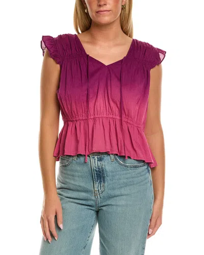 Velvet By Graham & Spencer Kaia Sleeveless Woven Top In Purple
