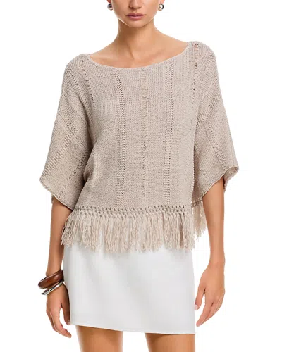 Velvet By Graham & Spencer Katarina Boat Neck Sweater In Gray