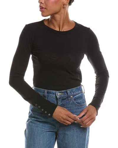 Velvet By Graham & Spencer Kelsey Velvet Original Top In Black