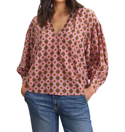 Velvet By Graham & Spencer Keren Top In Pink In Multi