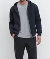 Velvet By Graham & Spencer Laird Long Sleeve Zip Hoodie In Navy In Blue