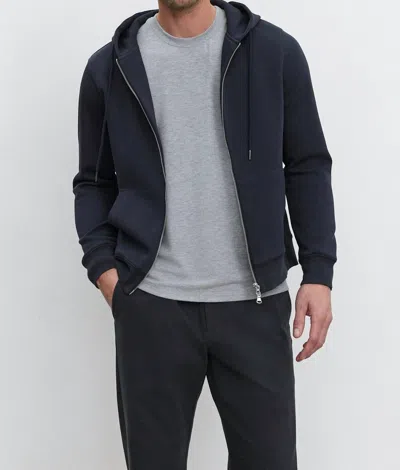 Velvet By Graham & Spencer Laird Long Sleeve Zip Hoodie In Navy In Blue