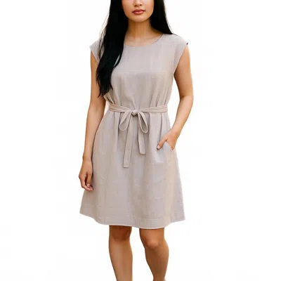 Velvet By Graham & Spencer Lara Linen Dress In Tutu In Pink