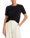 Velvet By Graham & Spencer Layton Rhinestone Top In Black