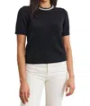 Velvet By Graham & Spencer Layton Rhinestone Top In Black
