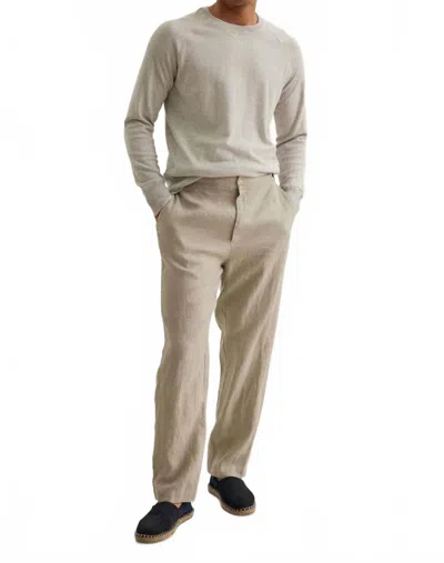 Velvet By Graham & Spencer Lennon Linen Pant In Flax In Neutral