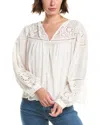 Velvet By Graham & Spencer Libby Top In White