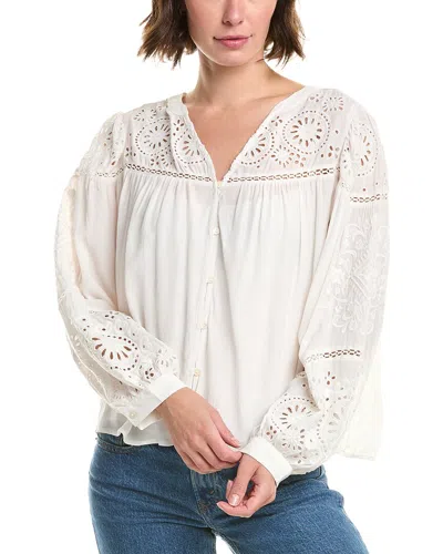 Velvet By Graham & Spencer Libby Top In White