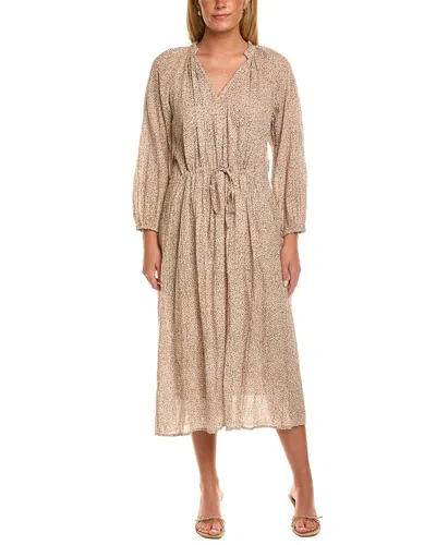 Velvet By Graham & Spencer Lima Long Sleeve Midi Dress In Brown