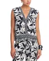 Velvet By Graham & Spencer Lindsay V Neck Top In Black