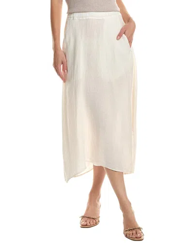 Velvet By Graham & Spencer Linen Midi Skirt In White
