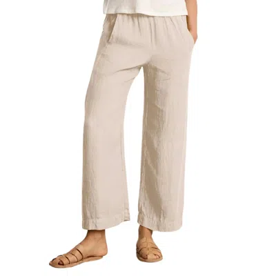 Velvet By Graham & Spencer Lola Linen Pant In Cobble In White