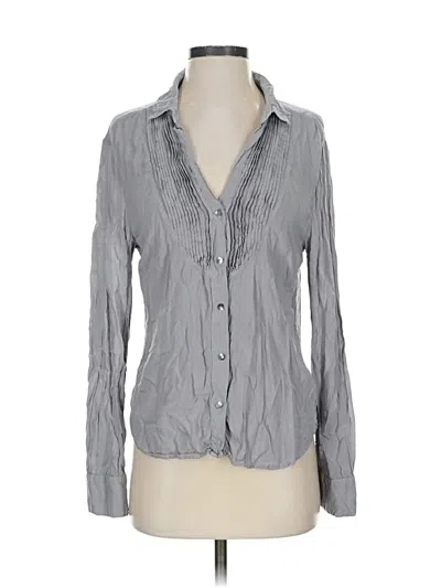 Pre-owned Velvet By Graham & Spencer Long Sleeve Blouse In Gray