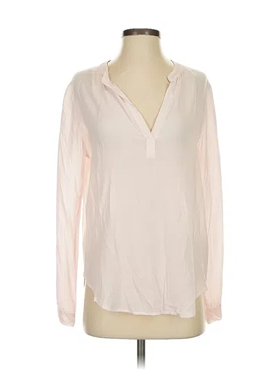 Pre-owned Velvet By Graham & Spencer Long Sleeve Blouse In Pink