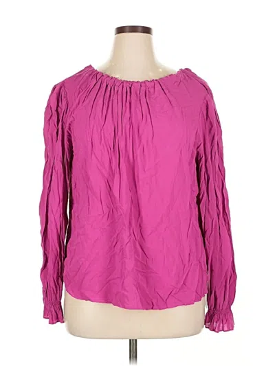 Velvet By Graham & Spencer Long Sleeve Blouse In Pink