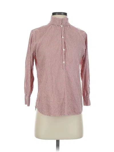 Pre-owned Velvet By Graham & Spencer Long Sleeve Button Down Shirt In Burgundy