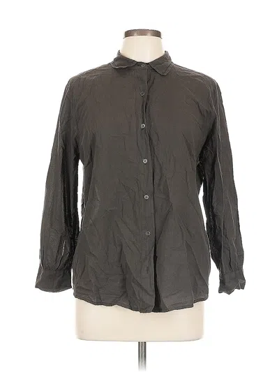 Pre-owned Velvet By Graham & Spencer Long Sleeve Button Down Shirt In Gray