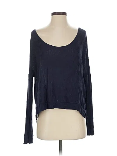 Pre-owned Velvet By Graham & Spencer Long Sleeve T-shirt In Blue