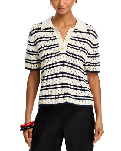 Velvet By Graham & Spencer Lumae Polo Sweater In Multi