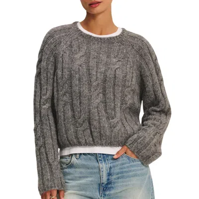 Velvet By Graham & Spencer Marina Sweater In Heather Grey In Multi