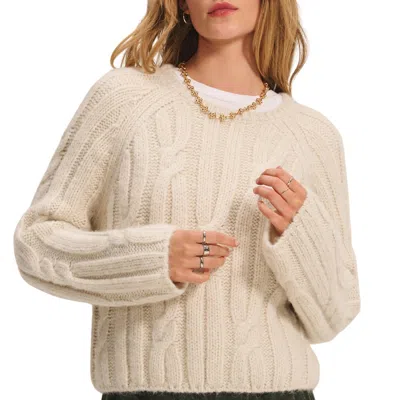 Velvet By Graham & Spencer Marina Sweater In Ivory In Gray