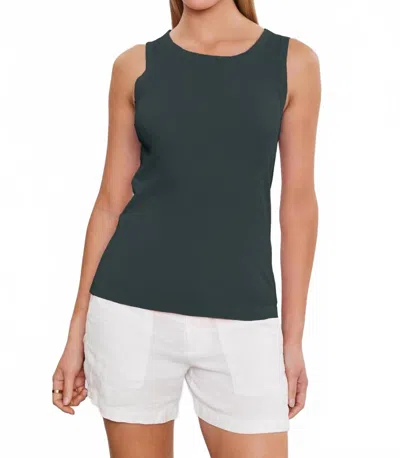 Velvet By Graham & Spencer Maxie Ribbed Tank Top In Marsh