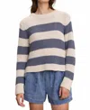 Velvet By Graham & Spencer Maxine Stripe Sweater In Chalk In Neutral