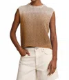 Velvet By Graham & Spencer Mesh Tee Sweater In Stonewall Ombre In Brown