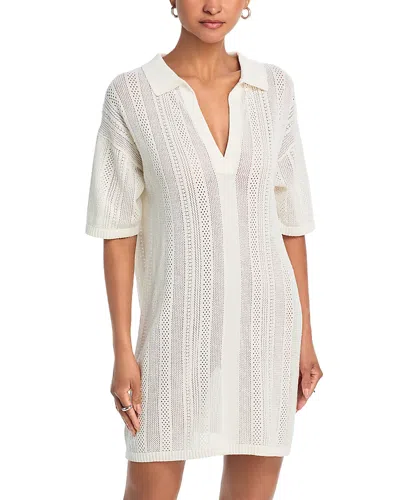 Velvet By Graham & Spencer Mila Pointelle Mini Dress In White